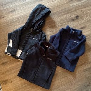 Lot of Columbia outerwear.  Size 6-12mo.